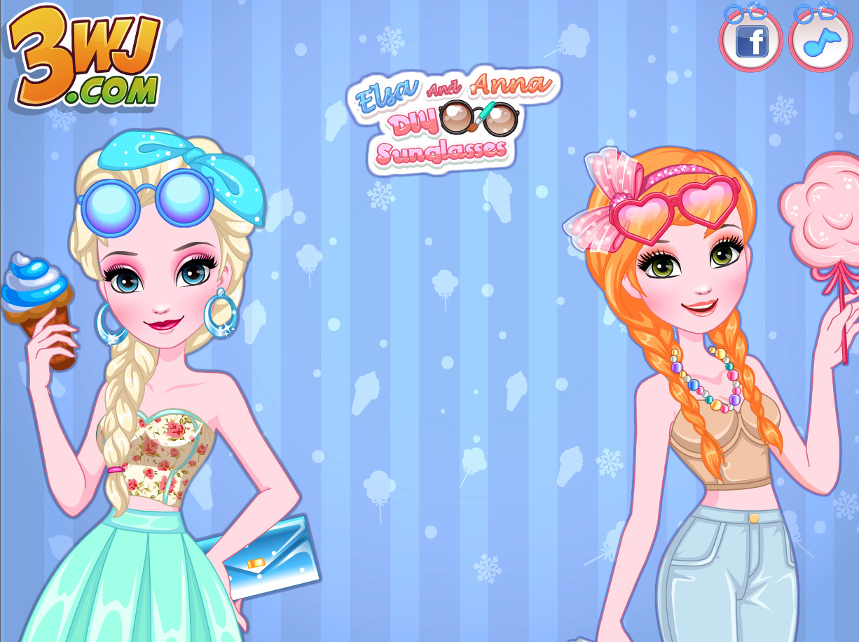 Game "Elsa And Anna Diy Sunglasses"