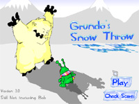 Game "Grundos Snow Throw"