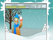  Game"Simpsons Snowball Fight"