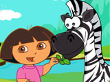 Game "Dora care baby zebra"