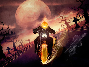 Game "Halloween Ghost Rider"