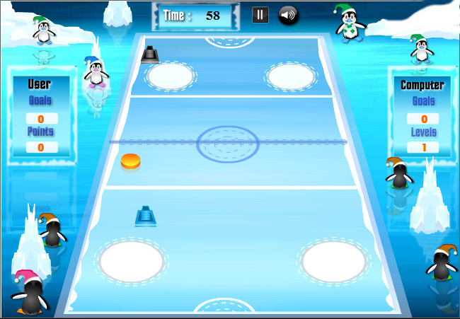 Game "Penguin Hockey"