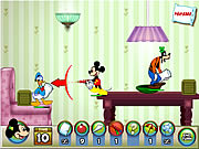 Mickey and Friends in Pillow Fight - Inbox Games